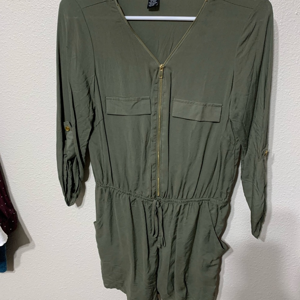 Olive green romper